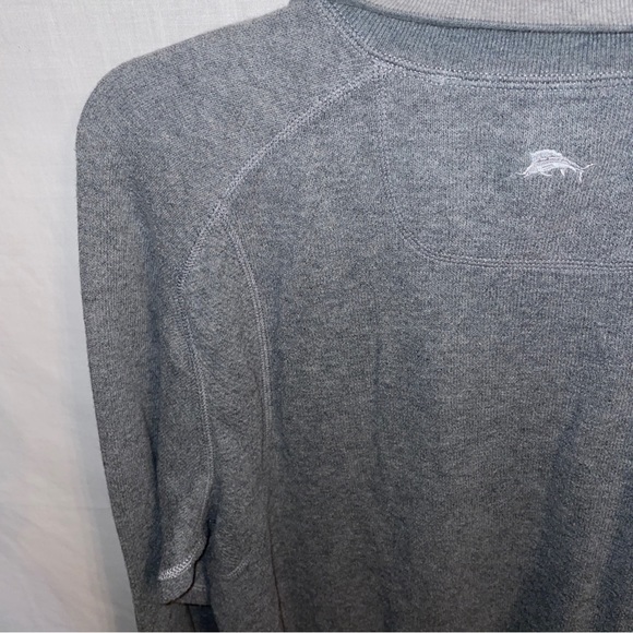 Tommy Bahama Pullover Sweater Men’s Size XL Gray Long Sleeve Zip Collar - Picture 11 of 12